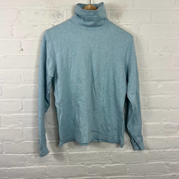 L.L. Bean Womens Traditional Fit Turtleneck Pullover Sweater Stretch Blue Size M - Picture 1 of 4